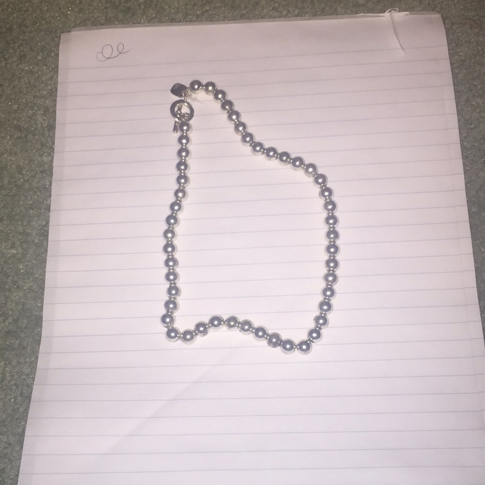 Silver balled necklace